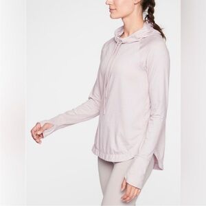 Athleta Uptempo Hoodie Sweatshirt Pale Pink Size Small